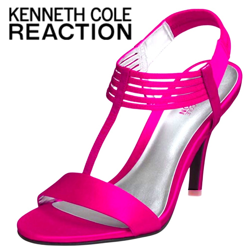 KENNETH COLE👠Hot Pink Open-Toe Heeled Sandals!